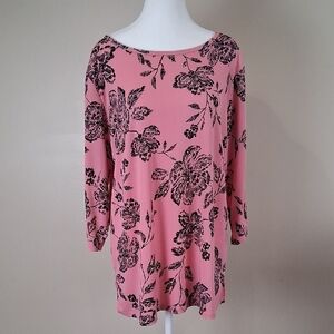 CJ BANKS Floral Pink Women's Top